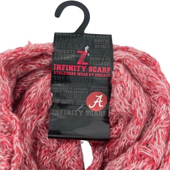 Alabama Crimson Tide Infinity Scarf Chunky Knit NCAA Zoozats Red Womens OS Cute - Picture 2 of 5